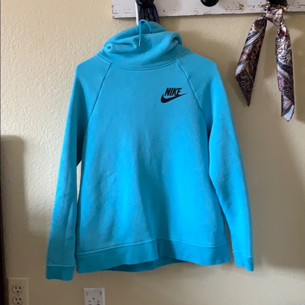 blue NIKE HOODIE
